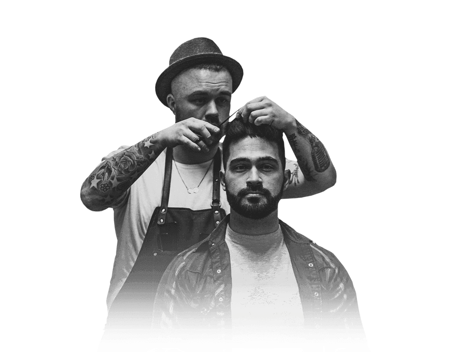 Barber Cutting a Clients Hair Barber Cutting a Clients Hair